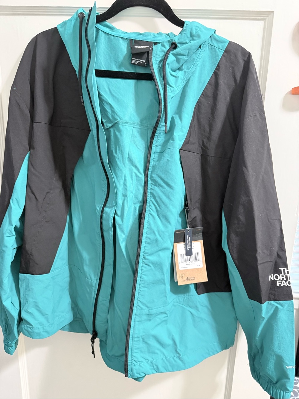 North face - light weight  jacket XL NWT turquoise! Beautiful